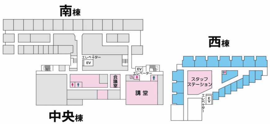 浅間総合病院４階平面図